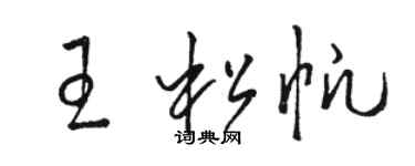 骆恒光王松帆草书个性签名怎么写