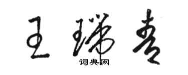 骆恒光王瑞青草书个性签名怎么写