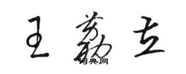 骆恒光王荔立草书个性签名怎么写