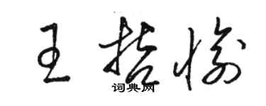 骆恒光王哲愉草书个性签名怎么写