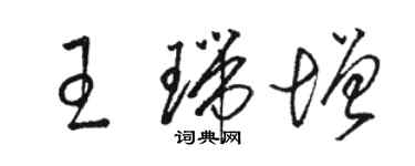 骆恒光王瑞增草书个性签名怎么写