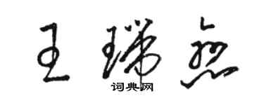 骆恒光王瑞恋草书个性签名怎么写
