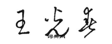 骆恒光王光春草书个性签名怎么写