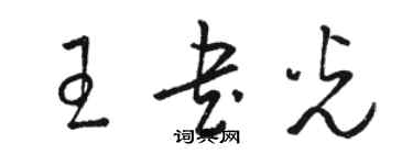 骆恒光王书光草书个性签名怎么写
