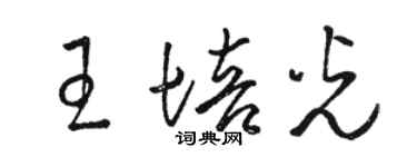 骆恒光王培光草书个性签名怎么写