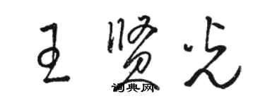 骆恒光王贤光草书个性签名怎么写