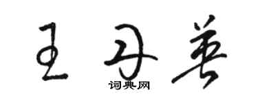 骆恒光王丹英草书个性签名怎么写