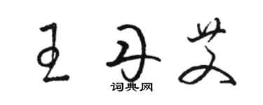 骆恒光王丹艾草书个性签名怎么写