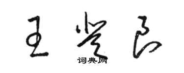 骆恒光王登良草书个性签名怎么写