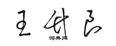 骆恒光王竹良草书个性签名怎么写