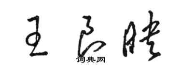 骆恒光王良映草书个性签名怎么写