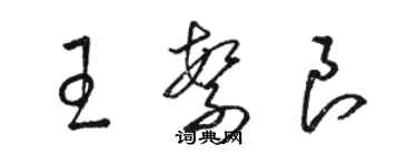 骆恒光王繁良草书个性签名怎么写