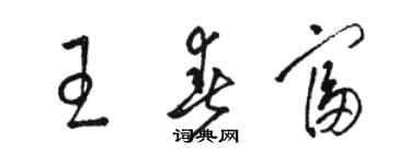 骆恒光王春富草书个性签名怎么写