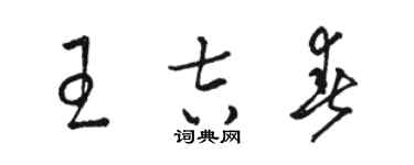 骆恒光王吉春草书个性签名怎么写