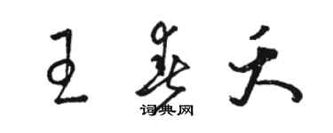 骆恒光王春夭草书个性签名怎么写