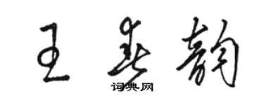 骆恒光王春韵草书个性签名怎么写