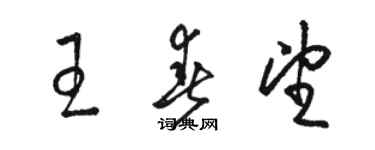 骆恒光王春望草书个性签名怎么写