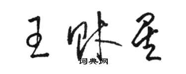 骆恒光王财星草书个性签名怎么写