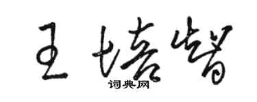 骆恒光王培智草书个性签名怎么写