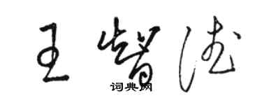 骆恒光王智德草书个性签名怎么写