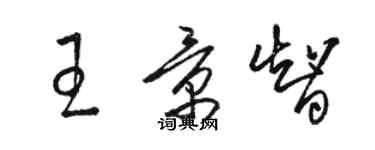 骆恒光王景智草书个性签名怎么写