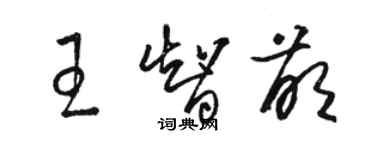 骆恒光王智萌草书个性签名怎么写