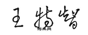 骆恒光王特智草书个性签名怎么写