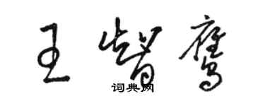 骆恒光王智鹰草书个性签名怎么写
