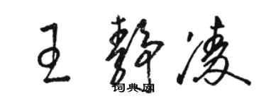 骆恒光王静凌草书个性签名怎么写