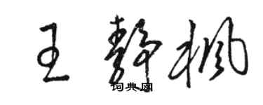 骆恒光王静枫草书个性签名怎么写