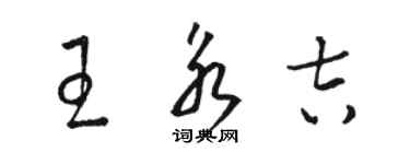骆恒光王永吉草书个性签名怎么写