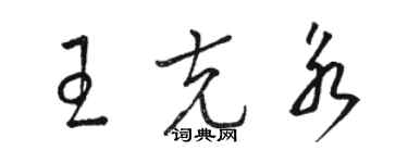 骆恒光王克永草书个性签名怎么写
