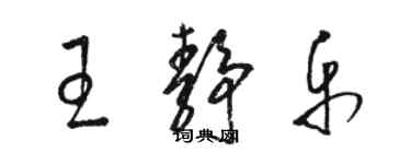 骆恒光王静乐草书个性签名怎么写