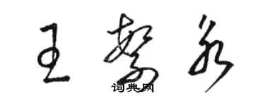 骆恒光王繁永草书个性签名怎么写