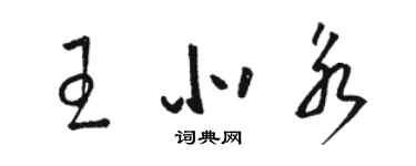 骆恒光王北永草书个性签名怎么写