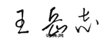 骆恒光王岳志草书个性签名怎么写