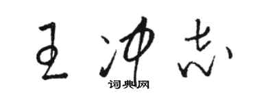 骆恒光王冲志草书个性签名怎么写