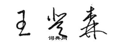 骆恒光王登森草书个性签名怎么写