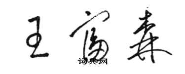 骆恒光王富森草书个性签名怎么写