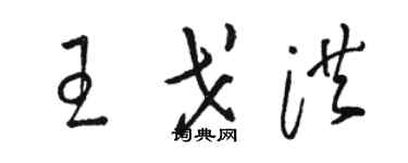 骆恒光王戈洪草书个性签名怎么写