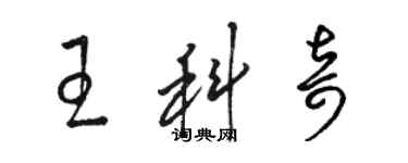 骆恒光王科奇草书个性签名怎么写