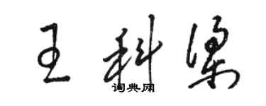 骆恒光王科梁草书个性签名怎么写