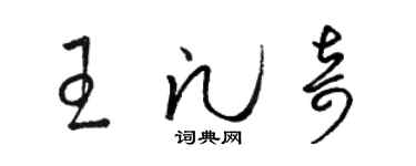 骆恒光王凡奇草书个性签名怎么写