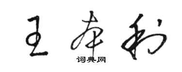 骆恒光王本利草书个性签名怎么写
