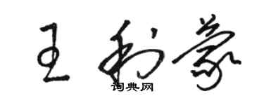 骆恒光王利蒙草书个性签名怎么写