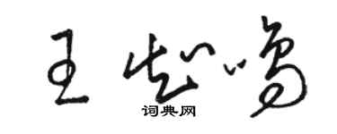 骆恒光王知鸣草书个性签名怎么写