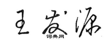 骆恒光王发源草书个性签名怎么写