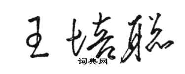 骆恒光王培聪草书个性签名怎么写