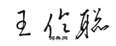 骆恒光王伶聪草书个性签名怎么写