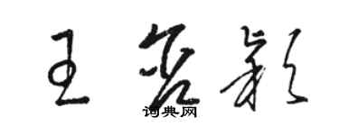 骆恒光王含颖草书个性签名怎么写